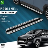 S-Dizayn Peugeot 3008 OEM Still Pro V2 Aluminyum Yan Basamak 183 Cm 2009-2016 A+ Kalite thumbnail 1