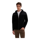 Erkek Kapüşonlu Polar Kumaş Basic Regular Fit Sweat Hırka-56390 - 18