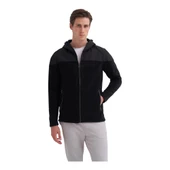 Erkek Kapüşonlu Polar Kumaş Basic Regular Fit Sweat Hırka-56390 - 3