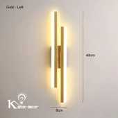 2 ADET Elektrikle Çalışır, 12 Watt , 3000 Kelvin Gün Işığı Led Aplik, İç Merkan Led Duvar Armatürü thumbnail 5