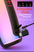 MY BLACK Bluetooth Hoparlör  USB  AUX  TF Kart Desteği Renkli LED Işık Efektli Taşınabilir Ses Bombası - 1