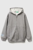 United Colors of Benetton Erkek Çocuk 3J68C505G-25K Sweatshirt Gri Melanj thumbnail 1