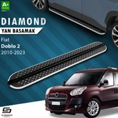 S-Dizayn Fiat Doblo 2 Uzun Şase Diamond Krom Yan Basamak 223 Cm 2010-2023 A+ Kalite thumbnail 1
