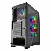 PowerBoost PB-PS5846B 600W 80+ USB 3.2 LED ATX Mid Tower Siyah Kasa thumbnail 5