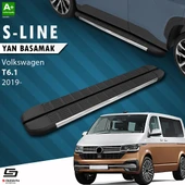 S-Dizayn VW Transporter T6.1 Kısa Şase S-Line Krom Yan Basamak 213 Cm 2019-2025 A+ Kalite thumbnail 1