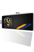 SonicTouch Kupa Avcısı Kanarya Sarı Lacivert Dikişsiz Pürüzsüz Sıvı Geçirmez XXL Gamer Klavye Mousepad 40x90cm thumbnail 2