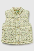 United Colors of Benetton Kız Bebek 2V3YGJ00O-25K Desenli Yelek Sarı thumbnail 1