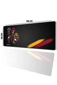SonicTouch Aslan Muhafızı Sarı Kırmızı Dikişsiz Pürüzsüz Sıvı Geçirmez XXL Gamer Klavye Mousepad 40x90cm thumbnail 2