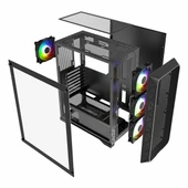 PowerBoost PB-PS5846B 600W 80+ USB 3.2 LED ATX Mid Tower Siyah Kasa thumbnail 6