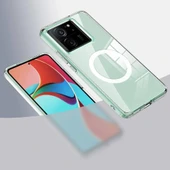 Xiaomi Mi 13T Pro Kılıf Sert PC Arka Yüzey Wireless Şarj Özellikli Zore Flet M-safe Kapak - 5