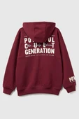United Colors of Benetton Erkek Çocuk 3J68C505G-25K Sweatshirt Gri Bordo thumbnail 2