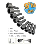 Manyetik Mıknatıslı 5 6 7 8 9 10 11 12 13 mm Somun Civata Adaptör Seti CRV Metal Matkap Uyumlu Uç - 2