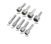 Manyetik Mıknatıslı 5 6 7 8 9 10 11 12 13 mm Somun Civata Adaptör Seti CRV Metal Matkap Uyumlu Uç - 4