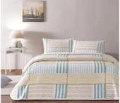 Taç Tek Kişilik Ranforce Baskılı Pike Takımı Willow Sarı - 1