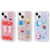 Apple iPhone 15 Kılıf Kabartma Figürlü Parlak Zore Minimini Silikon Kapak thumbnail 2