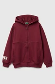 United Colors of Benetton Erkek Çocuk 3J68C505G-25K Sweatshirt Gri Bordo thumbnail 1
