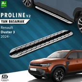 S-Dizayn Renault Duster 3 OEM Still Pro V2 Aluminyum Yan Basamak 183 Cm 2024 Üzeri A+ Kalite thumbnail 1