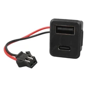 IC-266T-4 Pano Tip Kare Type-C + USB Şarj Soketi Bağlantı Modülü thumbnail 4