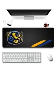 SonicTouch Kupa Avcısı Kanarya Sarı Lacivert Dikişsiz Pürüzsüz Sıvı Geçirmez XXL Gamer Klavye Mousepad 40x90cm thumbnail 1