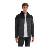 Erkek Kapüşonlu Polar Kumaş Basic Regular Fit Sweat Hırka-56390 - 9