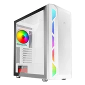 PowerBoost PB-P3701BW 650W 80+ USB 3.2 ARGB ATX Mid Tower Beyaz Kasa thumbnail 1