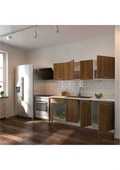 T Designo Petek Hazır Mutfak Dolabı - 200 cm Ceviz Tezgah Dahil thumbnail 2