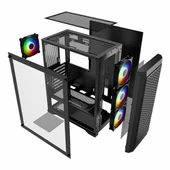 PowerBoost PB-PS5847B 600W 80+ USB 3.2 LED ATX Mid Tower Siyah Kasa thumbnail 6