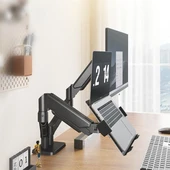 Powermaster PM-252D-J 13-32'' Amortisörlü Stand Çift Kol LCD-LED Gaming Monitör Laptop Tutucu Masa Askı Aparatı - 3