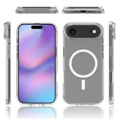 Apple iPhone 17 Air Kılıf M-safe Şarj Özellikli Şeffaf Sert PC Zore Embos Kapak - 3