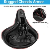 Bisiklet Yaylı Ve Silikon Sele Yumuşak Ve Rahat Bisiklet Koltuğu Elastomer Yaylı Bisiklet Selesi - 7