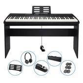 Jwin Sapphire SDP-112 Çekiç Aksiyonlu 88 Tuşlu Dijital Piyano Kulaklık Taşıma Çantası Hediyeli - 1