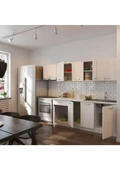 T Designo Nihal Hazır Mutfak Dolabı 260 cm Tezgah Dahil Beyaz thumbnail 3