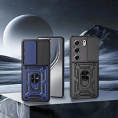 Tecno Camon 40 Pro Kılıf Magnetik Standlı Kamera Korumalı Zore Sürgülü Vega Kapak - 4
