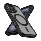 Apple iPhone 16 Kılıf M-safe Şarj Özellikli Renkli Kenar Airbag Şeritli Zore Lamer Kapak thumbnail 1