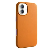 Apple iPhone 17 Kılıf M-safe Şarj Özellikli PU Deri Görünümlü Zore Kupra Kapak - 6