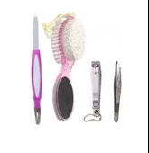 4'lü Ayak ve Tırnak Bakım Seti,Topuk Törpüsü ve Taşı,Nasır Sökücü,Törpü,Cımbız,Tırnak Makası - 2