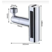 Modlu 360 Derece Dönebilen Şelale Basınçlı Su Tasarruflu Fiskiye Musluk Lavabo Batarya Başlığı,Ucu - 1