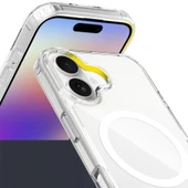 Apple iPhone 17 Kılıf M-safe Şarj Özellikli Şeffaf Sert PC Zore Embos Kapak - 2
