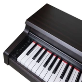 Jwin Sapphire SDP-400 Çekiç Aksiyonlu 88 Tuşlu Dijital Piyano + Tabure - Gül Ağacı - 4