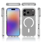 Apple iPhone 17 Pro Max Kılıf M-safe Şarj Özellikli Şeffaf Sert PC Zore Embos Kapak - 3