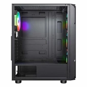 PowerBoost PB-P3385B 650W 80+ Bronz USB 3.2 LED ATX Mid Tower Siyah Kasa thumbnail 4