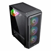 PowerBoost PB-P3385B 650W 80+ Bronz USB 3.2 LED ATX Mid Tower Siyah Kasa thumbnail 3