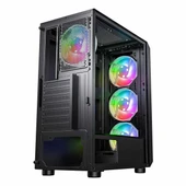 PowerBoost PB-P3385B 650W 80+ Bronz USB 3.2 LED ATX Mid Tower Siyah Kasa thumbnail 6