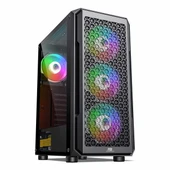 PowerBoost PB-P3385B 650W 80+ Bronz USB 3.2 LED ATX Mid Tower Siyah Kasa thumbnail 1