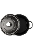 Hosse Demir Döküm 28 cm Kısa Tencere - Siyah (Hsykt-28-Syh) thumbnail 2