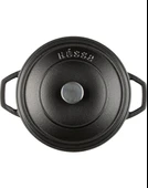 Hosse Demir Döküm 28 cm Kısa Tencere - Siyah (Hsykt-28-Syh) thumbnail 3