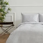 Karaca Home Josef Saten Çift Kişilik Nevresim Takımı Çizgili Gri thumbnail 2