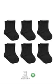 Bistyle 6lı Penye Düz Soket Çorap BS6008 Siyah - 1
