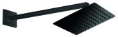GPD Ankastre Duş Başlığı Kare Slim Metal 20x20 cm Siyah ADS27-S - 1
