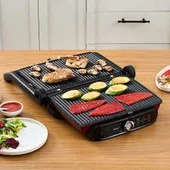 Karaca Gastro Grill Pro 2400W Izgara ve Tost Makinesi Kırmızı 6 Dilim Kapasiteli thumbnail 3